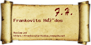 Frankovits Hódos névjegykártya